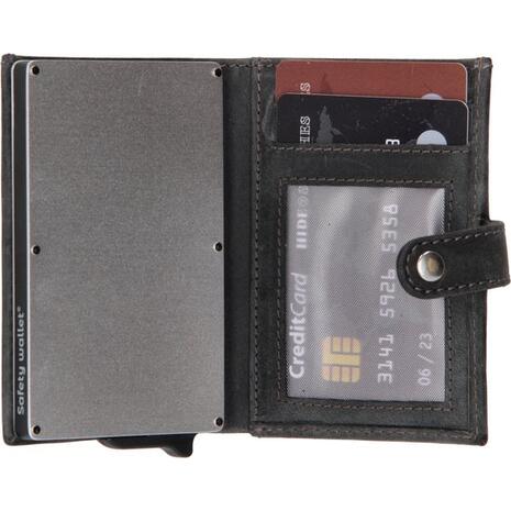 Πορτοφόλι Safety wallet hide & stitches Black (20208-001)